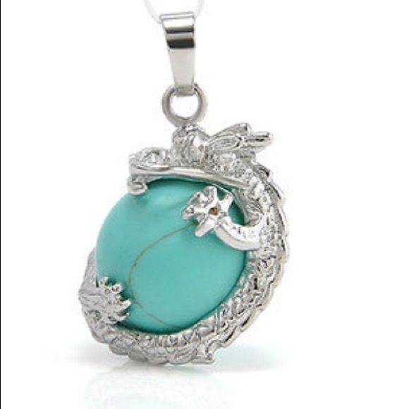 Jewelry - ❤️gorgeous vintage turquoise dragon necklace
